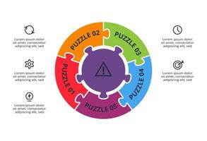 Infographic with 4 elements presentations, illustration vector