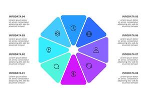 Creative concept for infographic with 8 steps vector
