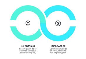 Creative concept for infographic with 2 steps, options vector