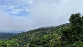 Aerial view from drone with foggy mountain view video