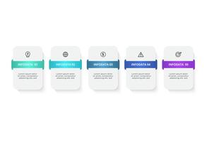Creative concept for infographic with 5 steps, options, parts or processes. data visualization. vector