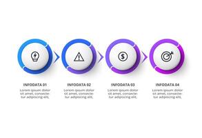 Creative infographic with 5 steps, options, parts or processes. Business vector