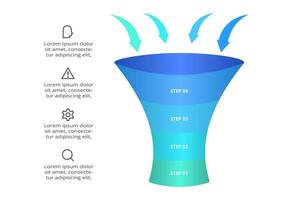 Creative concept for infographic with 4 steps, options, parts or processes. visualization. vector