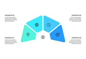 Creative concept for infographic with 4 steps, parts or processes. Business data visualization. vector