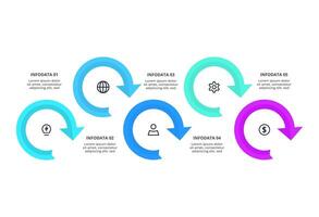 Creative concept for infographic with 5 steps vector