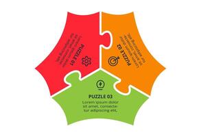 Creative infographic with 3 elements, presentations, illustration. vector
