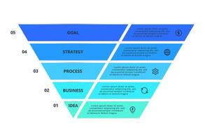 Creative concept for infographic with 5 steps, options, parts or processes. visualization. vector