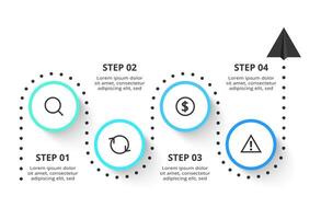 Creative concept for infographic with 4 steps vector