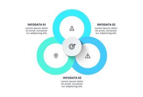 Infographic with 3 steps, options, parts or processes. vector