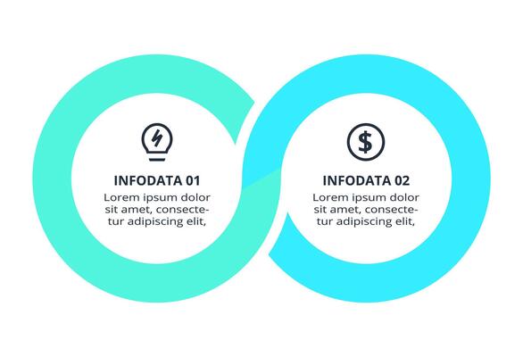 Creative concept for infographic with 2 steps