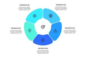 Concept for infographic with 5 steps, options vector