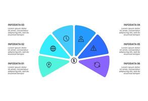 Creative concept for infographic with 6 steps, parts or processes. vector