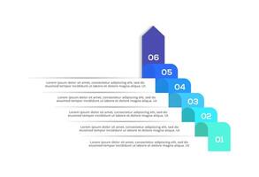 Creative concept for infographic with 6 steps. Business data visualization. vector