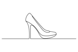 Shoes continuous one line drawing of hand drawn symbol illustration. vector