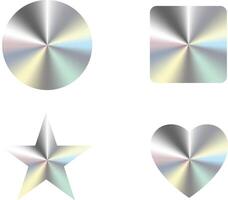 Rainbow Foil Shapes vector