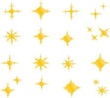 sparkling stars sets vector