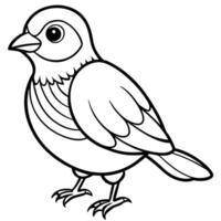 Lovely Bird Shape for Coloring Practice vector