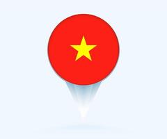 Map pointer with flag of Vietnam. vector