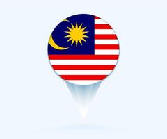 Map pointer with flag of Malaysia. vector