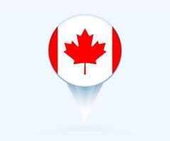 Map pointer with flag of Canada. vector