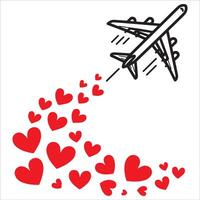 Airplane Plane of Love vector