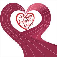 Whimsical Valentine's Day Text Design vector