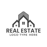 real estate logo template, Set of building house logo design template with simple concept House Icon with Editable Stroke and Pixel Perfect. vector
