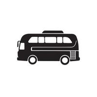 An old model bus icon on white background vector