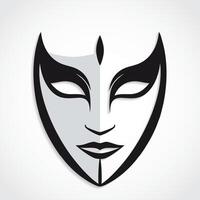 mask simple monogrome symbol design vector