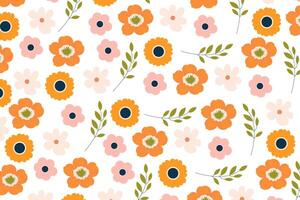 Flowers seamless pattern for backgrounds, presentations, wrapping papers, prints, artworks. vector