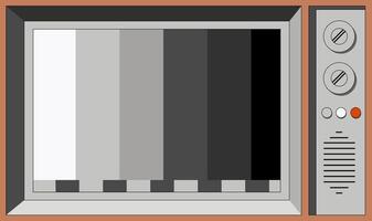 TV set Retro tv set background. Old-fashioned television box with static noise error on screen. vector