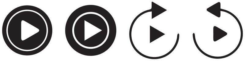 Illustration EPS 10. Play and pause buttons sign. vector