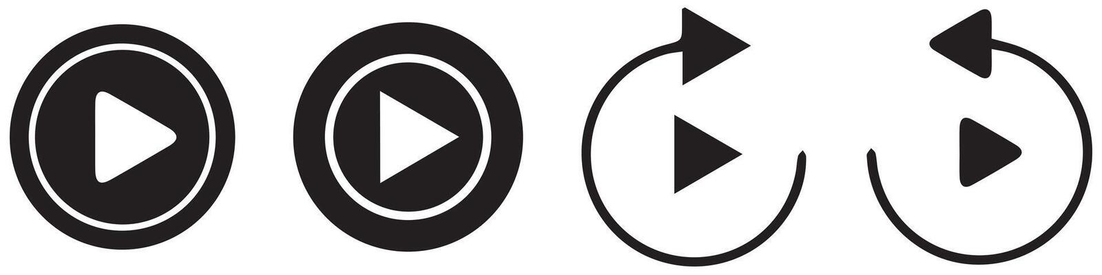Illustration EPS 10. Play and pause buttons sign.
