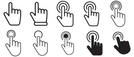 Pointer Hand Icon. Computer mouse click sign vector