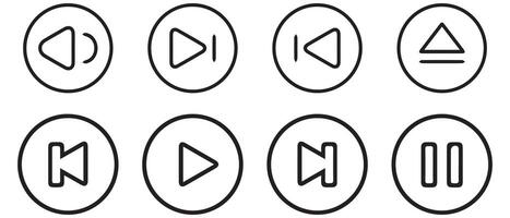 Transparent play button. Button icon set vector
