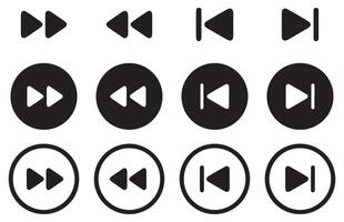 Illustration EPS 10. Set of play buttons icons vector