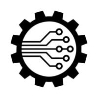 Abstract gear and circuit design. vector