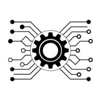Gear and circuit board design. vector