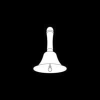 Silhouette of the Hand Ringing Bell, Flat Style, can use for Pictogram, Apps, Website, Logo, Art Illustration, of Graphic Design Element. BW vector