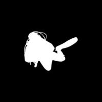 Silhouette of the Diving, Flat style, can use for Logo Gram, Sticker, Pictogram, Website, Apps, Diving Illustration or Graphic Design Element. in White vector