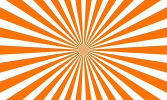 Orange and White Radial Sunburst Pattern vector