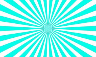 Turquoise and White Radial Sunburst Background vector
