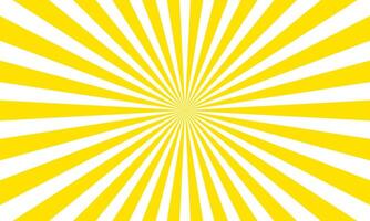 Yellow and White Radial Sunburst Design vector