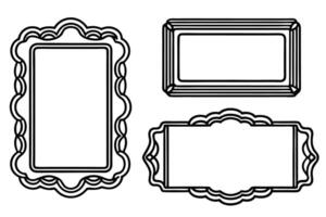set of four frames with a border vector
