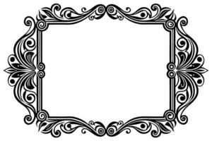 black and white frame in white background vector