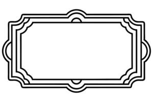 black drawing of a frame vector