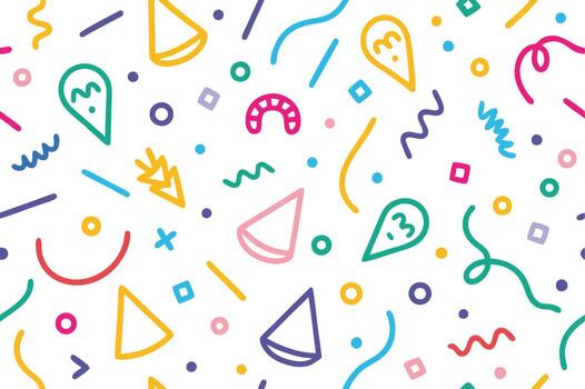 un vistoso modelo con varios formas vector