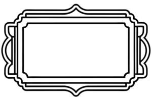 black and white drawing of a frame on a white background vector