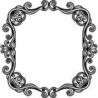 a black and white ornate frame with vector