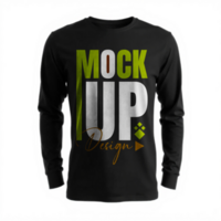 Stylish black tshirt mockup for showcasing apparel template and t shirt mock up design psd